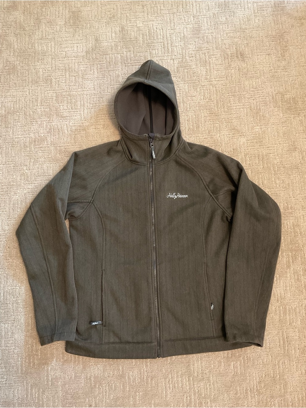 🩶🌿Helly Hansen Women Soft Shell Fleece Lined Jacket Green/Gray XL EUC Outdoor